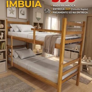 BELICHE MADEIRA MACIÇA EUCALIPTO IMBUIA VÃO 1,20 ENTRE AS CAMAS (Cópia)